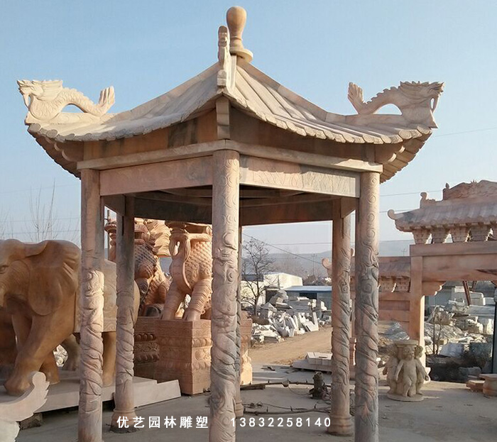 石雕涼亭