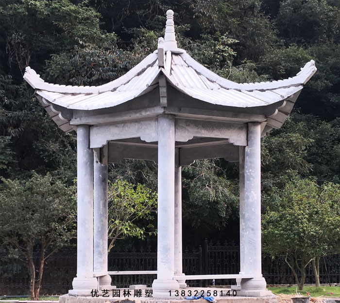 石雕涼亭