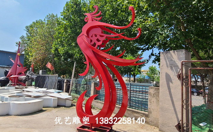 不銹鋼鳳凰雕塑