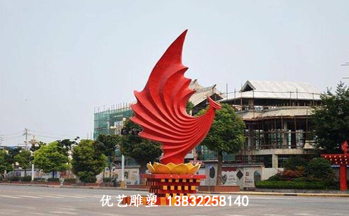 不銹鋼鳳凰雕塑