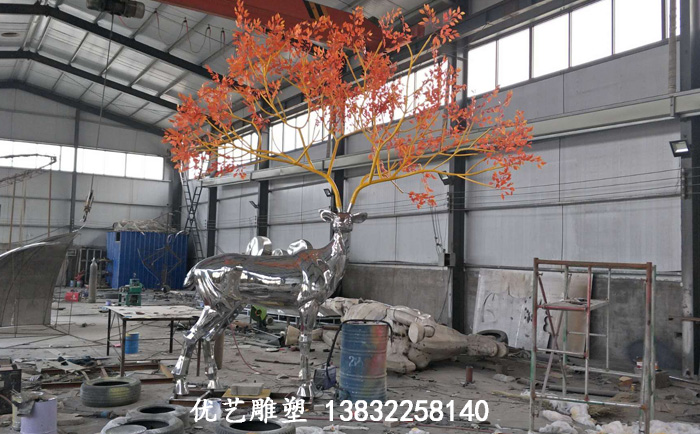 不銹鋼鹿雕塑