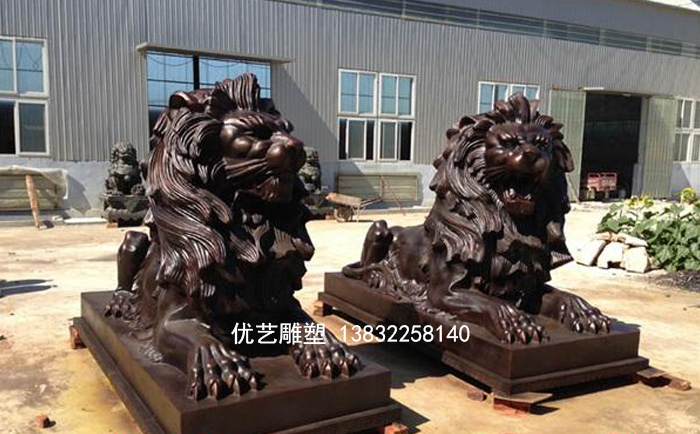 銅獅子雕塑