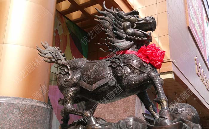 銅麒麟雕塑