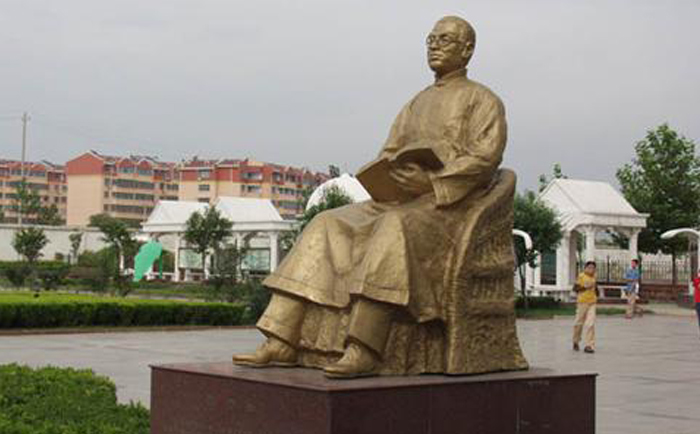 古代人物銅雕塑