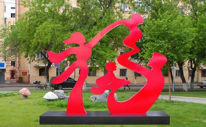 福字造型不銹鋼雕塑