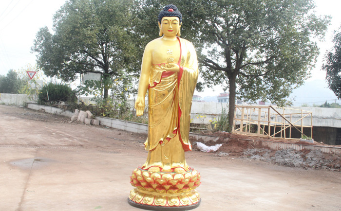 西方三圣銅佛像雕塑