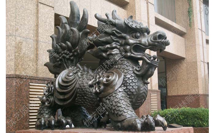 銅麒麟雕塑