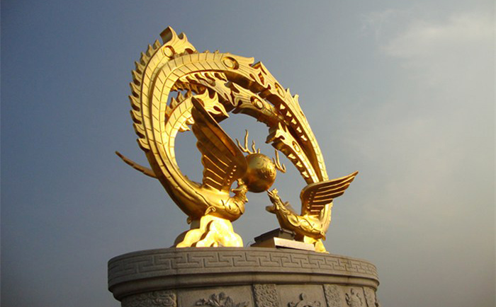 銅鳳凰雕塑