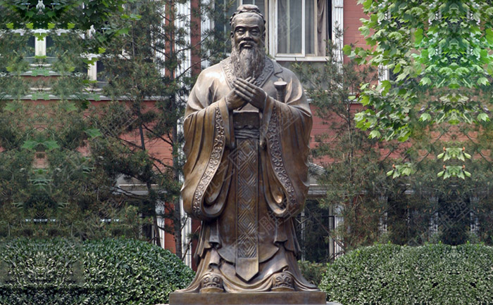 銅雕孔子像