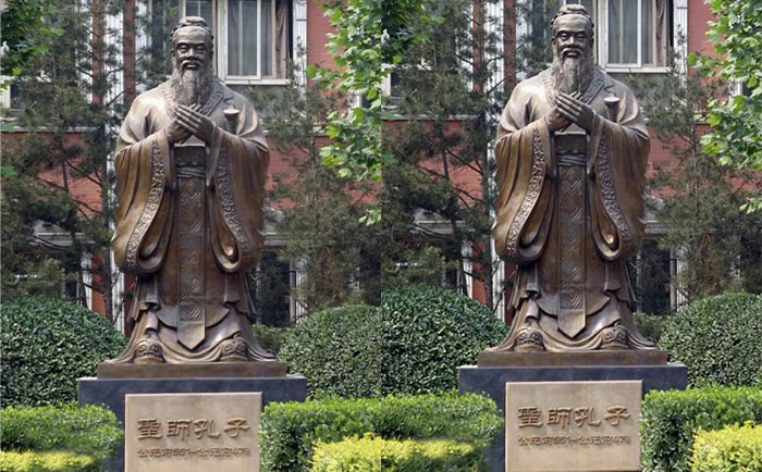 孔子銅雕塑