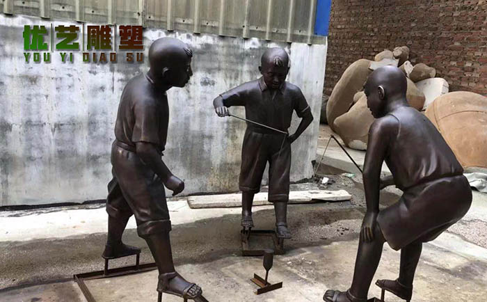 銅民俗小品人物雕塑